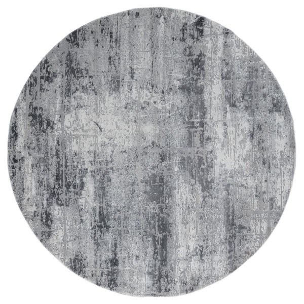 United Weavers Of America 7 ft. 10 in. Cascades Mazama Round Rug, Gray 2601 10172 88R